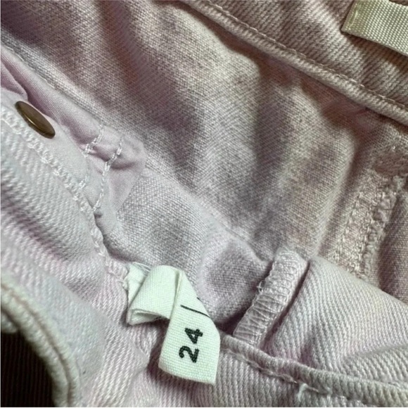 Pacsun light purple distressed hem short shorts size 24 Women's Pink Frayed - Picture 2 of 3